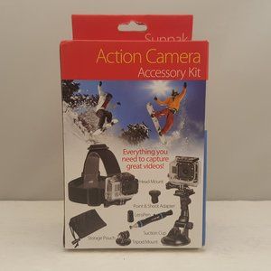 Deluxe 6 Piece Action Camera Kit with Storage Pouch🆕